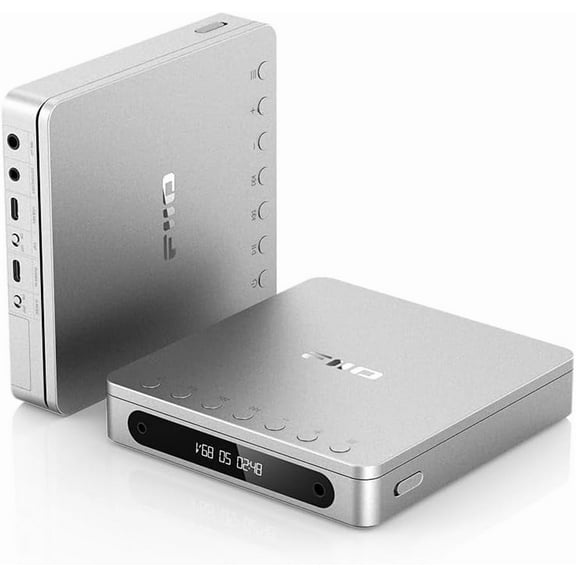 FiiO DM13 Multifunctional Portable Stereo CD Player with Long-Lasting Battery, Supports USB Ripping, Optical/coaxial/3.5mm/4.4mm outputs (Silver)