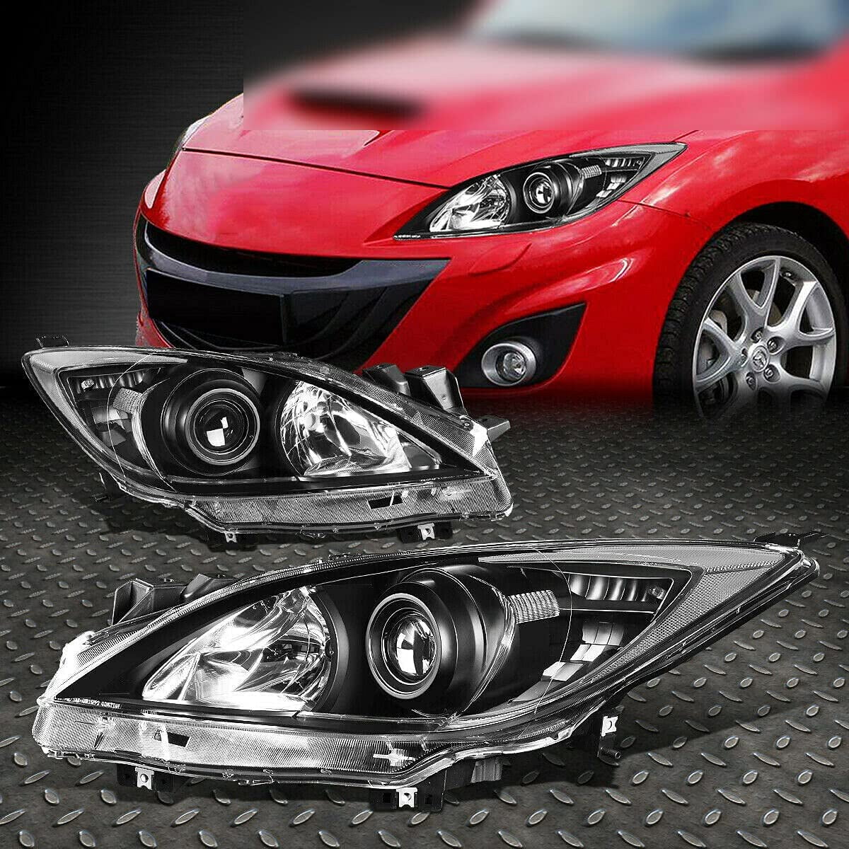 Miumaeov Headlights Assembly Headlamps for 2010 2011 2012 2013