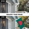 thumbnail image 3 of G128 Combo Pack: 6 Ft Tangle Free Spinning Flagpole (Silver) & Bangladesh Flag 3x5 Ft Printed 150D Polyester, Brass Grommets (Flag Included) Aluminum Flag Pole, 3 of 9