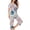 Gray 1, variant on Cotton Women Pajama Set for Women 2 Piece Casual Short Sleeve Shirts Print Flowy Wide Leg Capris Sleeping Pjs Gray 3XL
