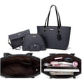 thumbnail image 5 of Bolsos de mano de cuero sintético a la moda para mujer, bolso de hombro, bolso con asa superior, conjunto de 4 Uds., 5 of 5