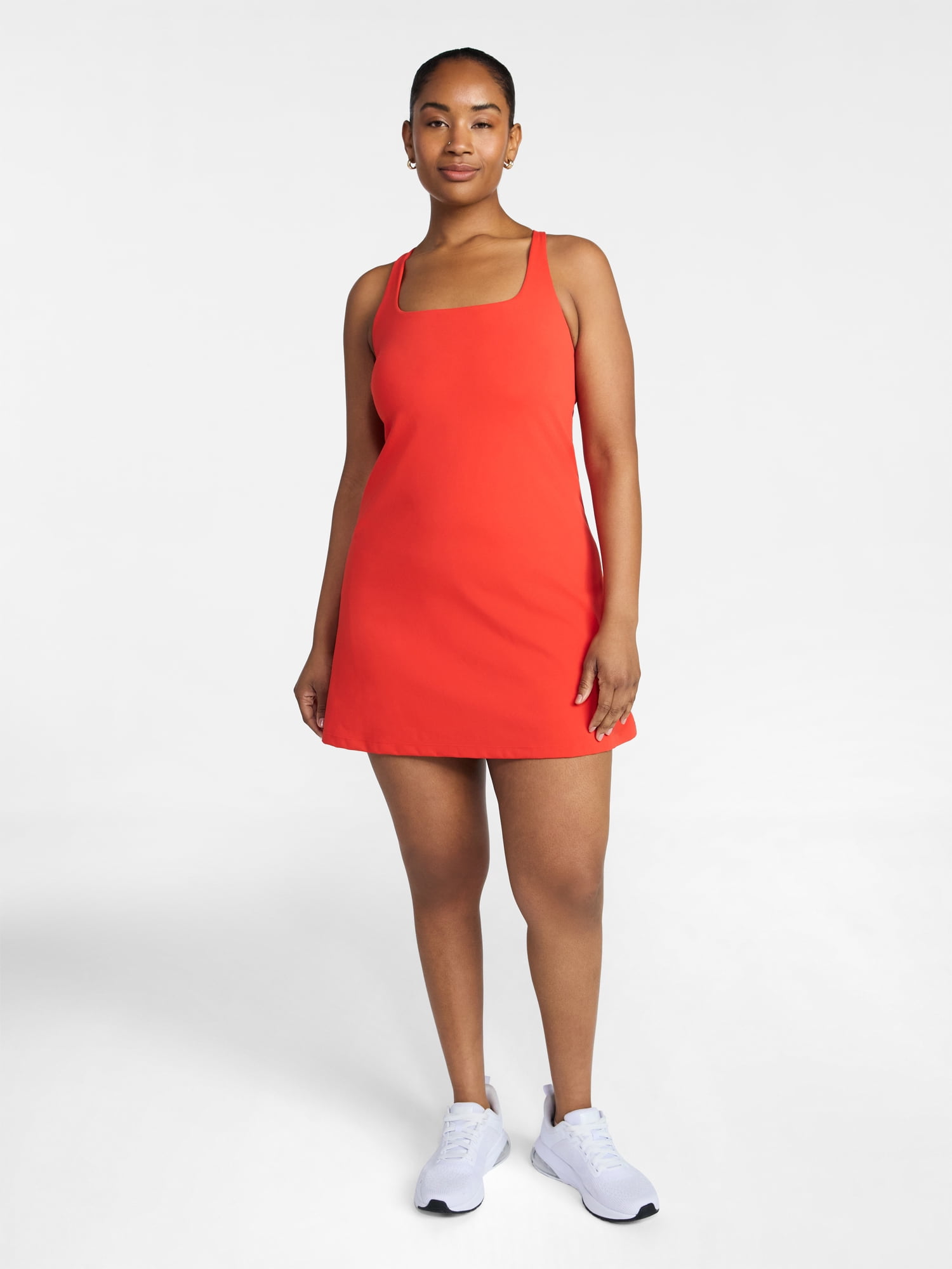 Avia Women's Strappy Knot Back Active Tennis Dress, Sizes XS-XXXL