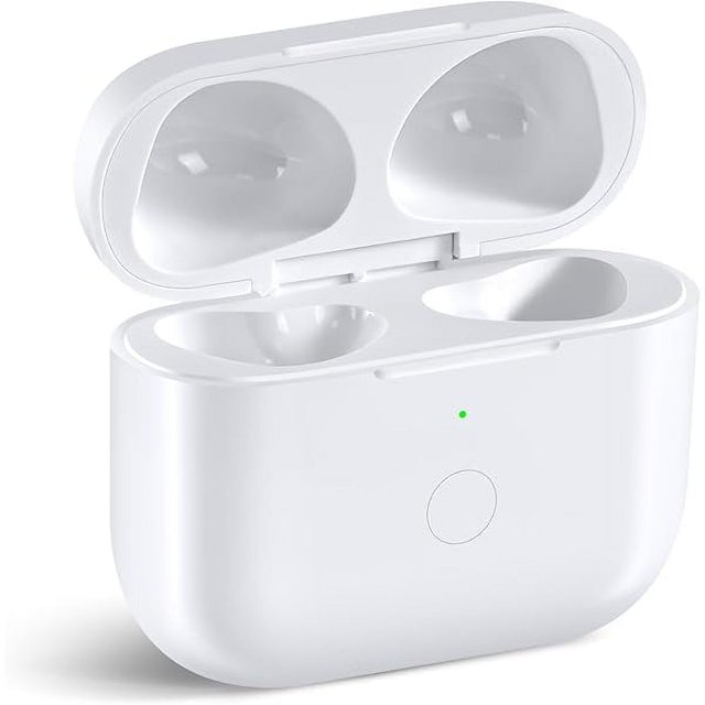 Estuche de carga inalámbrica de repuesto compatible con AirPod 4, estuche de carga para AirPod 4 con botón de sincronización y emparejamiento Bluetooth, sin auriculares, color blanco