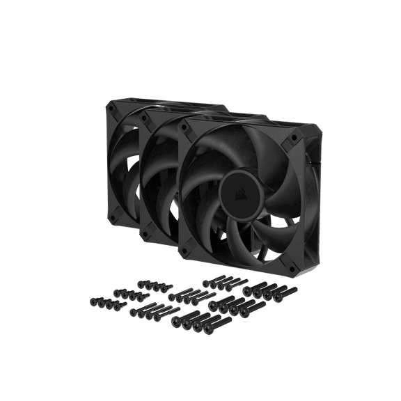CORSAIR RS120 MAX 120mm PWM Thick Fans Triple Pack - 30mm Thickness - High Static Pressure - Up to 2,000 RPM - Liquid Crystal Polymer Construction