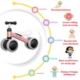 thumbnail image 4 of Avenor Baby Balance Bike Toys for 1 Year Old Gifts Boys Girls 10-24 Months Kids Toys Toddler Best 1st Birthday Girl Boy Gift Children Walker Baby Walker No Pedal Infant 4 Wheels Bicycle, 4 of 5