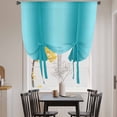 thumbnail image 4 of Tie Up Curtains for Windows Ombre Turquoise Valance Adjustable Balloon Curtain Gradient Color Tie Up Shades for Kitchen Living Room Bedroom Privacy Curtain Drape 34x45 Inch, 4 of 9