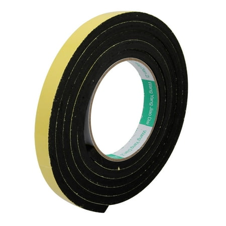 Unique Bargains 6.6Ft Length 15mm x 6mm Single Side Sealed Shockproof EVA Sponge Tape Yellow