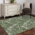 thumbnail image 3 of Area Rugs for Living Room Bedroom, Green Botanical Leaves 4'x6' Rug Washable Carpet Runner Indoor Outdoor, Spring Eucalyptus Modern Non Slip Accent Floor Mats Rug for Kitchen, Office, 3 of 8