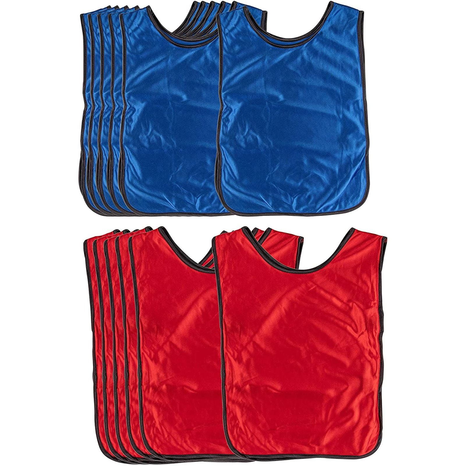 Football Team Basketball Training for Kids Youth and Adults Soccer Pennies 12 Pack Sports Pinnies Scrimmage Vests SportZonne Small – Ages 3-5 