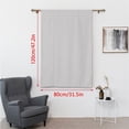 thumbnail image 3 of HLONK Contemporary White Solid Print Kitchen Curtains  30 x 46 In, 3 of 5