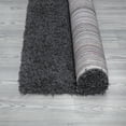 thumbnail image 6 of Sweet Home Stores Cozy Solid 3x5 Indoor Shag Area Rug, 3'3" x 4'7", Charcoal, 6 of 9