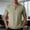 New-Khaki, variant on PNTUTB Summer Tops for Men Button-Down V-Neck T-Shirt Solid-Color Casual Loose Comfortable Breathable Versatile Short-Sleeve T-Shirts