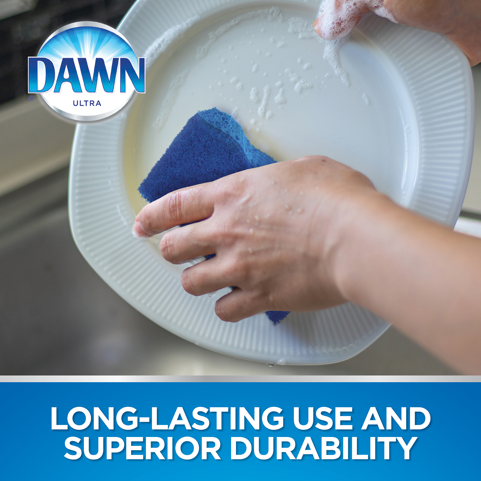 Dawn Non-Scratch Dish Sponges, Blue, 9 Count photo 4