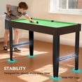 thumbnail image 4 of Soozier 55" Mini Pool Table Set - Green Game Room Billiard Table for Home & Family Fun - MDF Construction, Includes Cues & Balls, 4 of 7