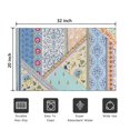 thumbnail image 5 of Botanical Floral Patchwork Non-Slip Entryway Door Mat,Boho Indoor Decor Durable Low Plush Door Mat,Washable Welcome Rug for Patio Hallway Home Decor 20x32 Inches, 5 of 7