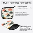 thumbnail image 3 of Yayeee Oven Mitts and Pot Holder Set of 4 Heat Resistant Kitchen Gloves Baking Hot Pad, Simple Clouds, 3 of 5
