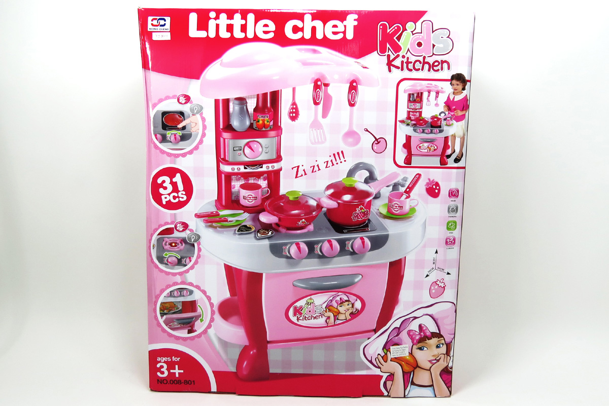 PlayWorld Kitchen Connection Deluxe Kitchen Appliance Cooking Play Set With Lights & Sound