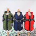 thumbnail image 3 of Warm Waterproof Jacket With Harness For Pet Dog Winter Comfy Cotton Apparel Padded Vest For, 3 of 3