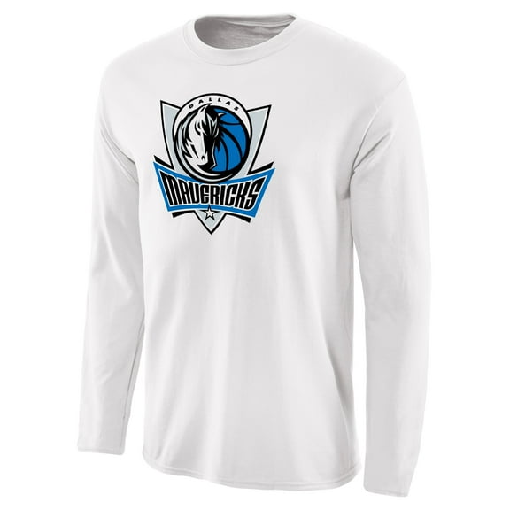 Men's White Dallas Mavericks Primary Logo Long Sleeve T-Shirt