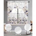thumbnail image 2 of Purple Spring Floral Swag Curtains for Living Room/Bedroom Windows, Elegant Pastoral Flowers Watercolor Kitchen Curtains and Valances Set 36 Inch Length, Light Filtering Swags Valance Curtain Panels, 2 of 5