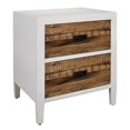 thumbnail image 1 of Modus Table de Chevet Montana 2 Tiroirs en Laque Blanche et Sengon Naturel, 1 of 5