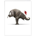 thumbnail image 1 of J6547EXSG Jumbo Christmas Card: Yuletide Zoo Yoga Featuring Fun and Flexible Zoo Animals Practicing Yoga Poses While Wearing Christmas Hats,With Envelope (Extra Large Version: 8.5'' x 11''), 1 of 8