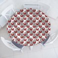 thumbnail image 3 of Ambesonne Sea Animal Fitted Round Tablecloth, Illustration of Crab, 56"- 60" Diameter, Ruby and Grey, 3 of 5