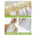 thumbnail image 4 of Abstract Gold Bar Stool Covers Set of 2, Modern Minimalist Art White Gray Ripple Stretch Washable Bar Chair Covers with Backs, Removable Pub Counter Height Chair Cover for Kitchen Dining Room Cafe, 4 of 7