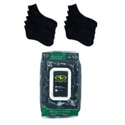 Athletic Works Women's Ankle Socks with Cushion and Arch Support, 10-Pack, Size 4-10