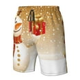 thumbnail image 2 of Yiaed Christmas Snowman Gift Print Men's Swim Trunks with Lining Quick Dry Sports Shorts Beach Shorts Boardshorts-XX-Large, 2 of 5