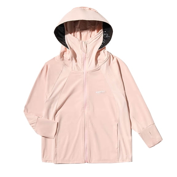 Kids Sun Protection Cooling Hoodie Girls Boys Lightweight Zipper Jacket Long Sleeve Breathable Quick Dry Raglan Shirts 7 Y