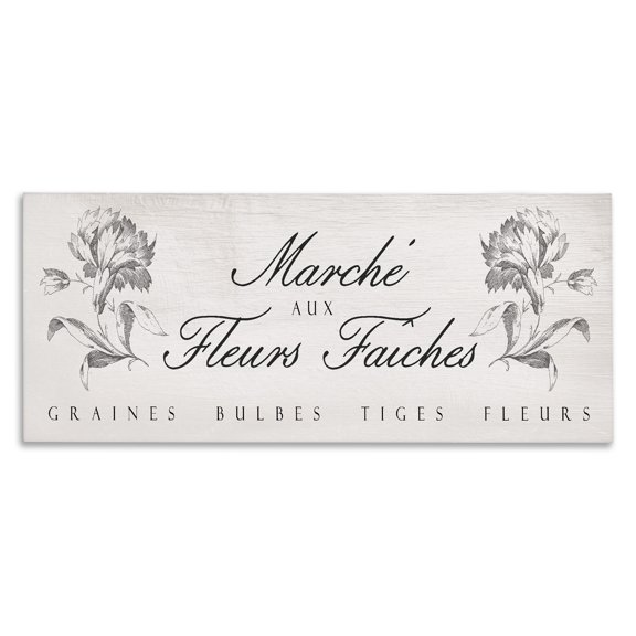 Stupell Industries Traditional French Flower Market Rustic Canvas Art, 24 x 10, by Lil' Rue