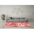 thumbnail image 3 of Ahgly Company Machine Washable Indoor Square Abstract Red Modern Area Rugs, 8' Square, 3 of 4