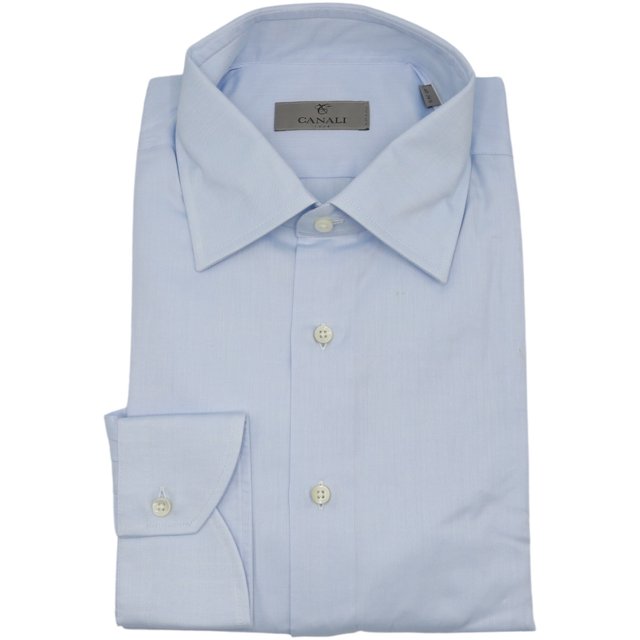 Canali Chemise Habillée Moderne Bleu Pâle pour Homme - 47-18,5 (3 X)