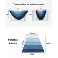 thumbnail image 5 of Blue Ombre Sheer Waterfall Valance Curtains for Window, Farmhouse Vintage Wooden Striped Rod Pocket Sheer Topper Swag Curtains for Living Room, Kitchen 38.5"W x 47.2"L, 2 Panels, 5 of 7
