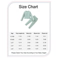 thumbnail image 2 of 18 Months Toddler Baby Girls Clothes Baby Girls Outfits 18-24 Months Baby Girls Long Sleeve Round Neckline Solid Color Top Pants 2PCS Set Green, 2 of 8