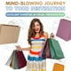 thumbnail image 5 of Pack de 25 Bolsas de Papel Kraft Color Café 8″ x 4.75″ x 10.5″ 150 GSM con Asas, 5 of 7