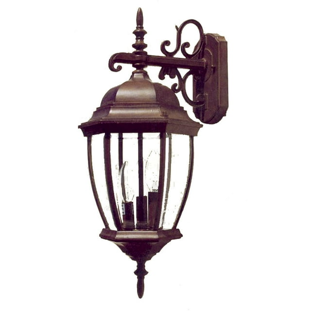 Acclaim 5012BW Wexford Collection 3-Light Wall Mount Outdoor Light Fixture, Burled Walnut