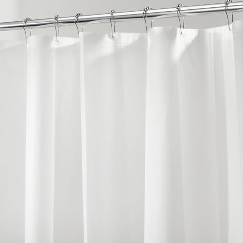 iDesign Waterproof PEVA Bathroom Shower Curtain Liner - 72" x 72", Frost
