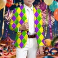 thumbnail image 2 of JAJAHO Carnival Boys Suit Jackets For Kids 3-14 Years Formal Wear Comfortable Fit Long Sleeve Button Up Blazer Rave Party, 2 of 4