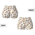 thumbnail image 3 of Sikiie Dachshund Dog Puppy Print Workout Shorts Women Scrunch Butt Gym Shorts Seamless High Waist Tummy Control Yoga Biker Athletic Shorts, 3 of 5