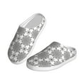 thumbnail image 2 of Daiia Retro sketch flower lines Print Women’s Fuzzy Slippers Memory Foam Lightweight House Shoes Cozy Loafer Flannel House Shoes-42/43, 2 of 7