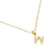 thumbnail image 2 of Dije Inicial Ametrinaa Letra W Mini Zirconia Chapa de Oro 18k Cadena, 2 of 5
