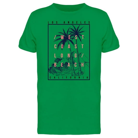 West Coast Long Beach California Tee Men's -Image by Shutterstock