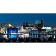 thumbnail image 2 of Baltimore Maryland Cityscape Night Wall Mural by Wallmonkeys Peel and Stick Graphic (24 in W x 13 in H) WM324541, 2 of 4