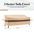thumbnail image 5 of WJ-X3  Waterproof Outdoor Patio 3 Seater Couch Cover，87"(W) × 37"(D) × 35/26"(H), 5 of 8