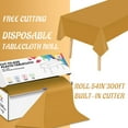 thumbnail image 4 of Jhdzdhy 54" X 300ft Plastic Table Cover Roll Disposable Tablecloth with Slide Cutter for Parties,Gold, 4 of 7