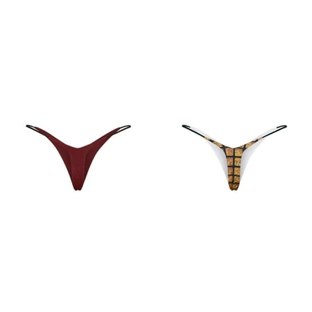 2-Pack Women s Thong Low Rise Double Layer Bikini Briefs under Ware Ladies Ladies Workout Underwear Postpartum Underwear for Women after Birth Womens Lace Panties Bikini Bikini Underwear for Women