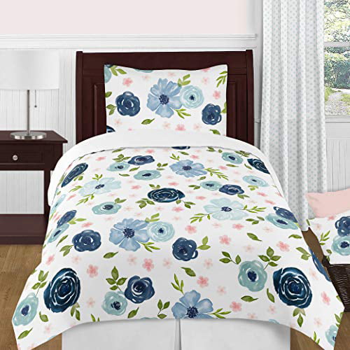 Carousel Designs Watercolor Roses Toddler Bed Comforter 