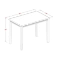 thumbnail image 5 of East West Furniture 5 Piece Dining Set for Small Spaces Contains a Rectangle Kitchen Table, 5 of 7